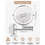 jutyum grossissement éclairage LED Miroir cosmétique Miroir de Rasage pivotant 360°Montage Mural Miroir de Maquillage pour Salle