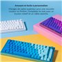 Glorious Gaming GMMK PRO 75% - Clavier de jeu mécanique modulaire, TKL, cadre 1,5 kg, personnalisable, câble spiralé, repose-poi