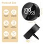 Magnétique Minuteur Visuel avec 3 Niveaux de Volume Réglable Grand Écran LED Compte à