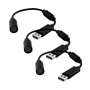 MEIZHEN Lot de 3 câbles de rechange USB pour manette de jeu Xbox 360 PC filaire Rock Band et Guitar Hero - Noir