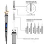 IMAGE Fer à Souder Électronique de Rapide Chauffage de 60W 220V Soudure Electrique d’Affichage LCD de Température Réglable avec 