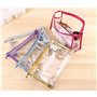Qkurt Lot de 5 Trousses de Maquillage Transparentes et étanches avec Fermeture éclair - en PVC - pour Les Vacances, Les Voyages,