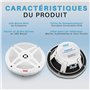 Pyle Haut-Parleurs Marine 16,5 cm Paire - Système Audio Stéréo Double 2 Voies IP-X4 Étanche et Résistant aux Intempéries pour Ex