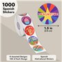 Lot de 1000 autocollants de motivation espagnols pour salle de classe – Autocollants de récompense en vrac pour enfants, enseign