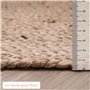 RAJRANG Tapis en Jute tressé - Boho Tapis de Tapis Ovale tissé à la Main pour la décoration intérieure 100% Jute Naturel - 152 x