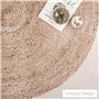 RAJRANG Tapis en Jute tressé - Boho Tapis de Tapis Ovale tissé à la Main pour la décoration intérieure 100% Jute Naturel - 152 x