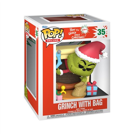 Funko Pop! Deluxe: HtGSC - The Grinch with Bag - How The Grinch Stole Christmas - Figurine en Vinyle à Collectionner - Idée de C