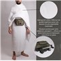 Kit Ihram Hajj et Omra pèlrinage Adulte 1350grame sac banane et ceinture Ensemble de 2 serviettes blanches épaisse 110 x 220 cm