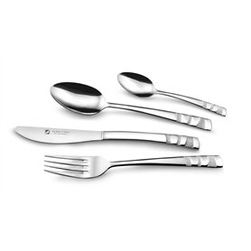 ALBERT DE THIERS 911900 Ondes MENAGERE INOX 24 Pieces Ondes Acier Inoxydable Argenté 16