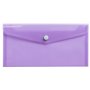 Exacompta - Réf. 35420E - Paquet de 4 pochettes fermeture bouton pression avec rabat - Chromaline Pastel - Dimensions : 32x12cm