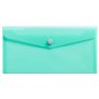 Exacompta - Réf. 35420E - Paquet de 4 pochettes fermeture bouton pression avec rabat - Chromaline Pastel - Dimensions : 32x12cm