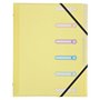 Exacompta - Réf 56170E - Carton de 10 trieurs Chromaline Pastel - 3 rabats - avec élastiques et fenêtres découpées - couverture