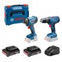 Professional 18V System Bosch perceuse-visseuse à percussion sans-fil GSB 18V-21 et visseuse à chocs sans-fil GDR 18V-160 (avec