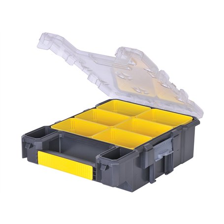 Stanley Fmst1-72378 Boîte Avec Organisateur Gamme FatMax - 6 Compartiments Amovibles - Corps Polypropylène - Étanche - Couvercle