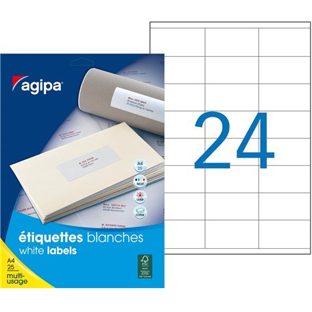 Apli 119655 Pochette de 600 Etiquettes multi-usage A4 70 x 35 mm