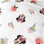 Disney Minnie Flower Parure de Lit Enfant 1 Personne | 100% Coton | Oeko-TEX | Housse de Couette 140x200 cm + 1 Taie d'oreiller 