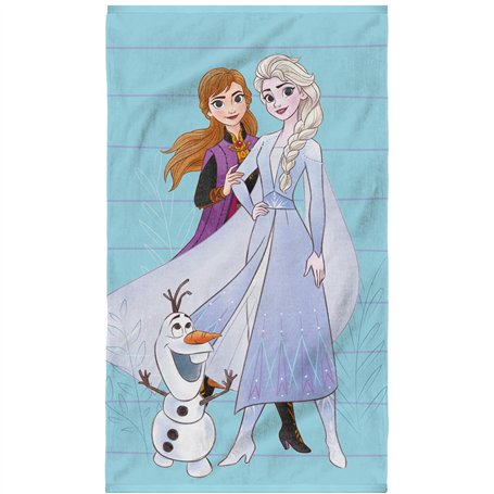 Disney Frozen 2 Azur Serviette de Bain et de Plage 70x120 cm | Velours et Bouclette 100% Coton | Oeko-TEX | Imprimé Enfant Fille