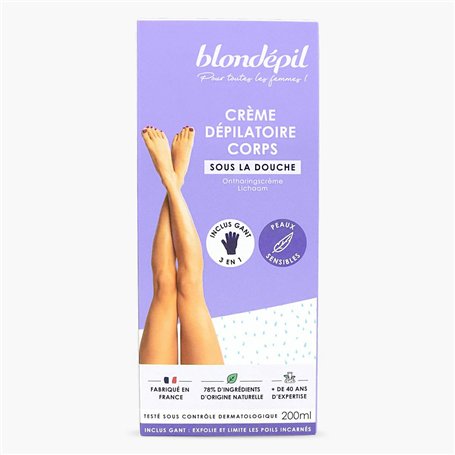 Blondépil - Creme depilatoire femme corps sous la douche
