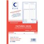 ELVE CARNET FACTURES/DEVIS AUTO ENTREPRENEURS 297X210 40/2 - Pack de 1
