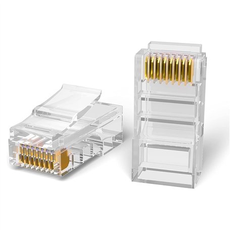 Metronic 495281 Pack de 10 Fiches RJ45 Mâle Blanc