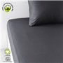 Drap housse - TODAY - 180 x 200 cm + 30 cm - Coton - Organic Fusain