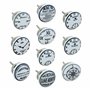 G Decor Lot de 10 boutons de porte en céramique