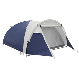 Outsunny Tente de Camping 3/4 Personnes dôme légère ventilée Facile à Monter avec Portes zippées