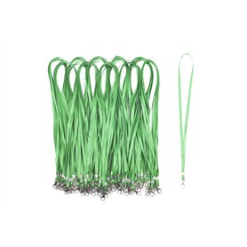 Lot de Tour de Cou avec Attache à Clip métallique - Cordon de Cou pour porte Badge Carte d'Identification (Vert, 100) Lot de Tour de Cou avec Attache à Clip métallique - Cordon de Cou pour porte Badge Carte d'Identification (Vert