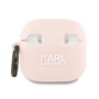 CG Mobile Karl Lagerfeld Coque en Silicone 3D pour AirPods 4 (Rose)
