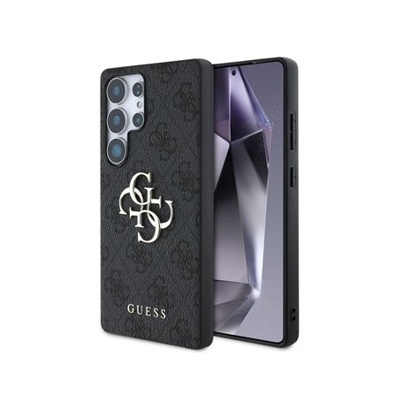 CG MOBILE Guess Big 4G Logo Classic Logo Coque pour Samsung Galaxy S25 Ultra (Noir)