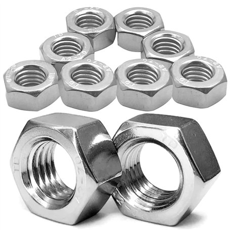 cyclingcolors 10x Ecrou Hexagonal Acier Inoxydable A2 DIN 934 ISO 4032 Ecrous Hexagonaux pour Vis Boulons Contre Écrous à fileta