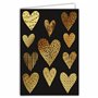 Afie 69-7032 Carte sans texte cœur amour avec dorure Format 12 x 17