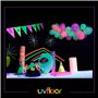 UV FLOOR - Lot De 100 Ballons Fluo - Spéciale Lumière Noire - 4 Couleurs Néon - Fluorescent UV - Latex - Diamètre 23cm