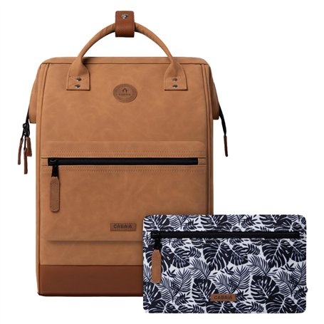 CABAIA - Sac à Dos Adventurer Moscou - Maxi 23L - Déperlant - Compartiment Ordinateur Portable 15" - 2 Poches - Certifié Vegan -