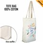 Zinello Design - Tote Bag en Coton Réutilisable avec Message 'Merci pour tout' – Sac Cabas Écologique Idéal pour Courses, Cadeau