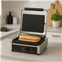 Grill Contact Électrique Panini 2200W – Plaques Large 340 x 230 mm – Supérieure Rainurée/Inférieure Lisse – Température 0 à 300°