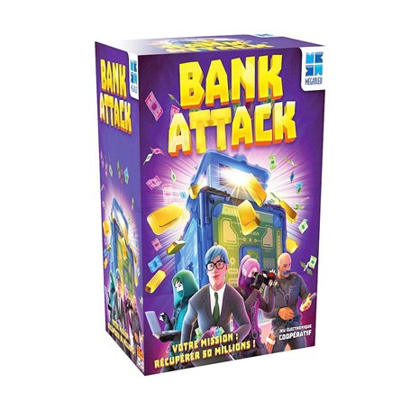 Megableu - Jeu Electronique - Bank Attack - Jeu coopératif - Réalise Le Casse du siècle - 5 Niveaux - Jeu Familial et stratégiqu