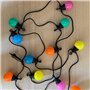 elume Guirlande Guinguette extérieure 12m raccordable 40 lampes multicolores