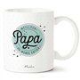 Manahia Mug Cadeau Papa Tasse Personnalisée - Meilleur Papa du monde entier - Avec Boite Kraft - 330 mL