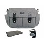 Calikids Sac organisateur poussette gris | tapis à langer offert | chic et pratique | nombreuses poches de rangement | pochettes