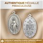 Viatheo Authentique Médaille Miraculeuse de la Vierge Marie – Bijou Religieux Catholique en Argent pour Femme & Homme – Pendenti