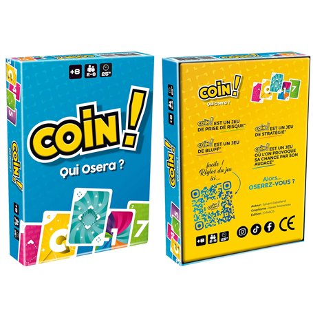 Coin ! Qui Osera ? - Jeu de Société ; Jeu de Cartes - Familles et Amis - De 2 à 8 Joueurs(euses) - A partir de 8 Ans - Durée de