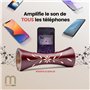 MANGOBEAT® - Enceinte écologique et Universelle en Bois - Amplification de Tous Les Smartphones sans électricité - « Bordeaux Zé