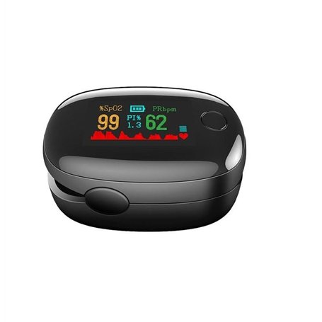 Oxymètre de Pouls de Doigt Professionnel Ecran LED Moniteur Portable Mesure la Saturation Oxygène Utilisation Domestique pour Fi