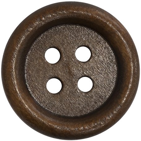 AERZETIX - C71883 - Lot de 10 Boutons à coudre ronds en bois Ø20x4 mm à 4 trous 32L L32 avec bord - couleur marron - ouverture 2
