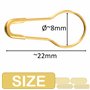 AERZETIX - Lot de 75 Épingles de sûreté à nourrice 22 mm en Forme de Gourde - en métal - Couleur doré - pour Textiles travaux de