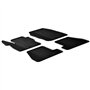 Set tapis de caoutchouc compatible avec Ford Focus 3/5 portes + ST 2011-2015 (T profil 4-pièces + clips de montage)