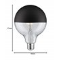 Paulmann 28679 Ampoule LED à filament G125 6 W Noir mat 2700 K Intensité variable E27