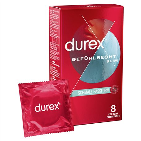 Durex Gefühlsecht Slim Préservatifs Transparent 52