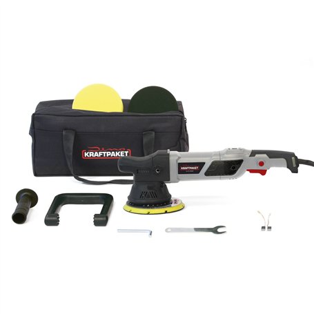 Dino KRAFTPAKET Polisseuse Excentrique 21 mm - 950 W - 12 Niveaux avec écran LCD et Fonction mémoire - Kit avec éponge de Poliss